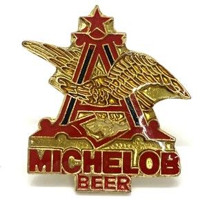 Michelob Beer Lapel pin Hat Best Pin Trucker Hat Pin Tie Jacket Pin Rare 80's‎